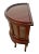 1950s China Cabinet Demilune Half Moon Shape Curio Display, Lighted, Beveled Glass 1a For Sale - Image 9 of 13