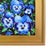Contemporary original blue pansies floral painting on artist panel. Initailed lower right corner. Included are the...