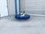 Mid-Century Modern 1960s Mid Century Blue Round Coffee Table With Chrome Base Styled After Willy Rizzo For Sale - Image 3 of 10