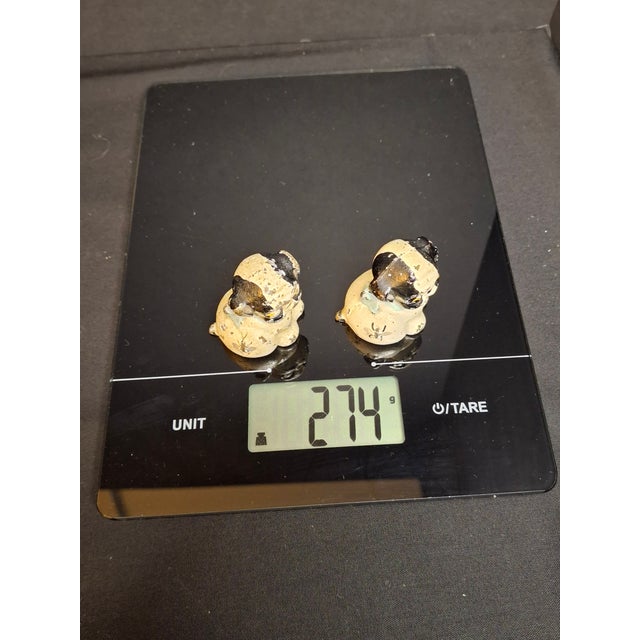 Pair Antique Hubley Cast Iron Puppo Dog Figurine Paperweights Bee on Hip Grace Drayton For Sale - Image 14 of 15