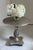 A Palm Beach Regency style side table featuring a hand-applied silver crackle finish with subtle red pinstripe border. The...