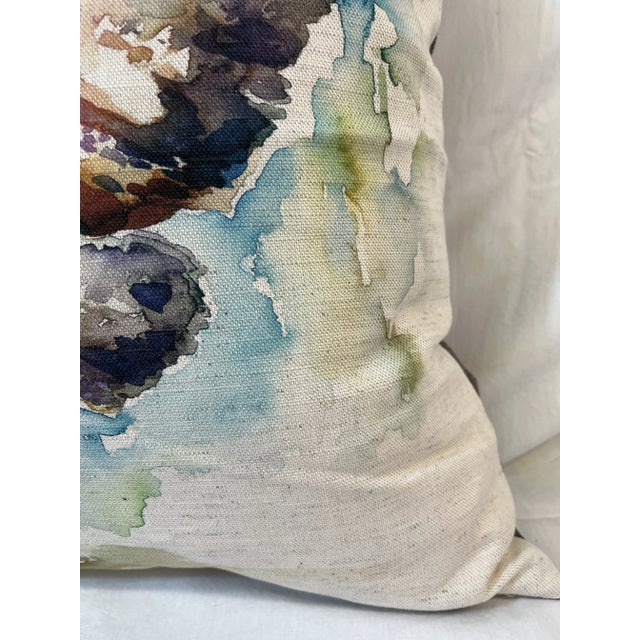 Textile 16" Square Decorative Toss Pillow Embellished With the Portrait of an Impressive Hen / Chicken - Made in the U K For Sale - Image 7 of 11