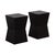 West Elm West Elm Rustic Geometric Pedestal Tables in Wenge Blackish Brown - 2 For Sale - Image 4 of 4