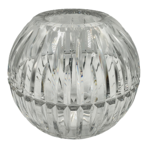 Mid-Century Modern Italian Cut Crystal Spherical Vase, 1960s