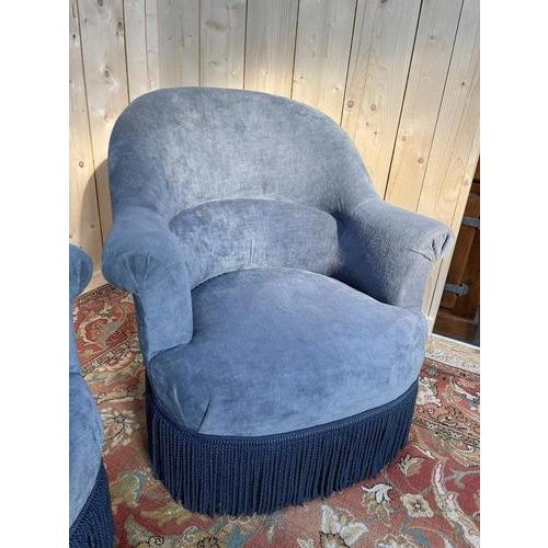 Blue Toad Lounge Sofa, Armchairs and Ottoman, Set of 4 For Sale - Image 8 of 11