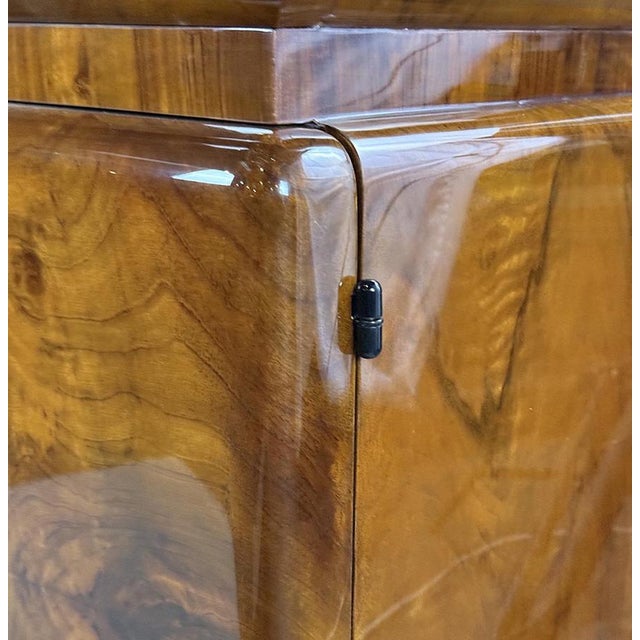 Wood Art Deco Walnut Sideboard, Bohemia, 1930s For Sale - Image 7 of 14