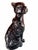 Vintage Black Ceramic Cat Cheetah Panther Statue Gold Accent Panther Sculpture |Hollywood Regency Animal Figurine For Sale - Image 4 of 11