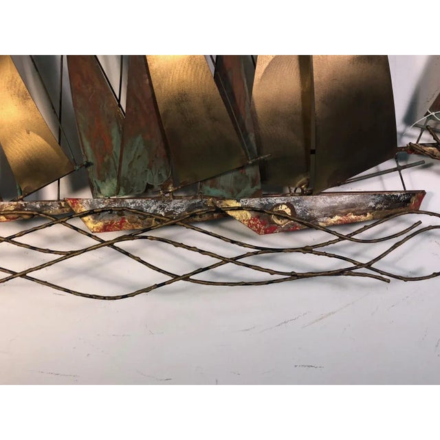 Curtis Jere 1970s Curtis Jeré Scale Boat Wall Sculpture by Curtis Jere For Sale - Image 4 of 11