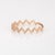 Diamond Zig Zag Ring Sz 7 Chevron Band 14k Rose Gold Fine Estate Jewelry For Sale - Image 4 of 7
