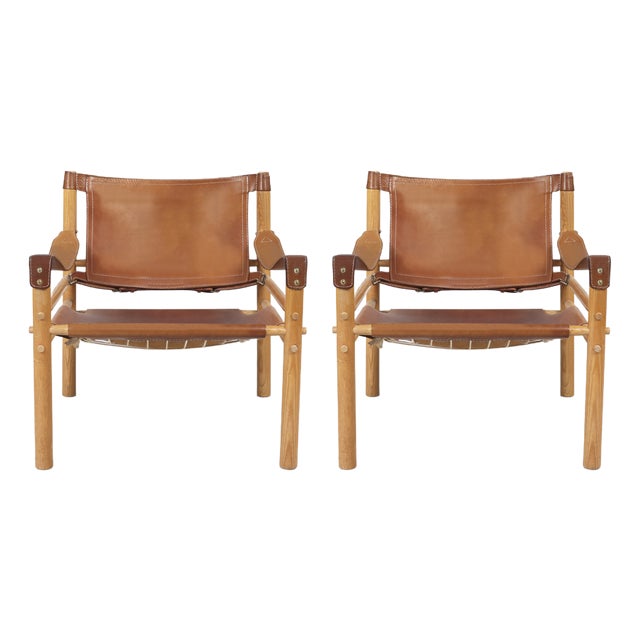 Set of Vintage Scirocco Safari Armchairs by Arne Norell for Arne Norell AB, 1960s For Sale