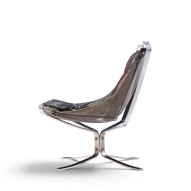 Metal Sigurd Ressell for Vatne Møbler Mid Century Chrome Falcon Lounge Chairs - Pair For Sale - Image 7 of 12