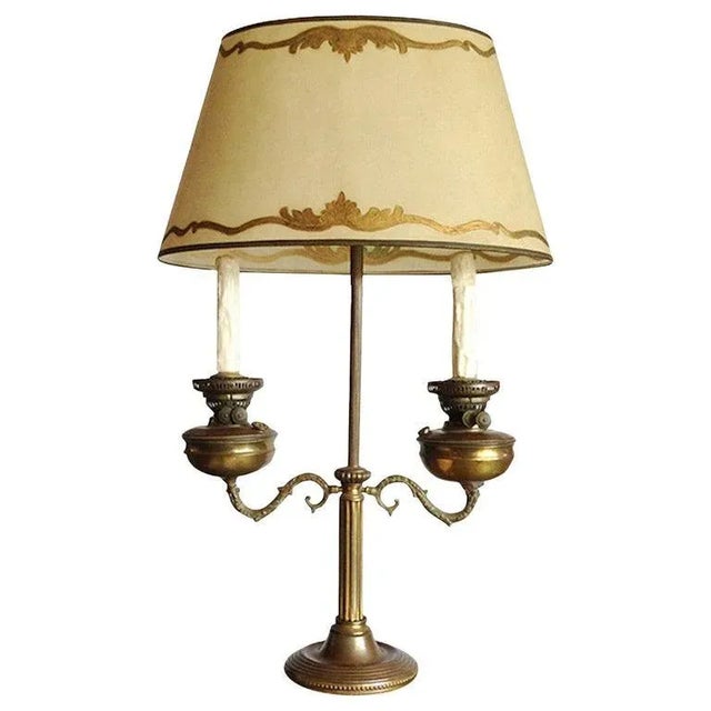 1920s French Louis XVI Style One Light Table Lamp and Wax Shade For Sale - Image 10 of 10