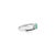 Not Yet Made - Made To Order Modernist 7X5mm Oval Emerald Split Shank Silver Ring With September Birthstone - Size 8 For Sale - Image 5 of 11