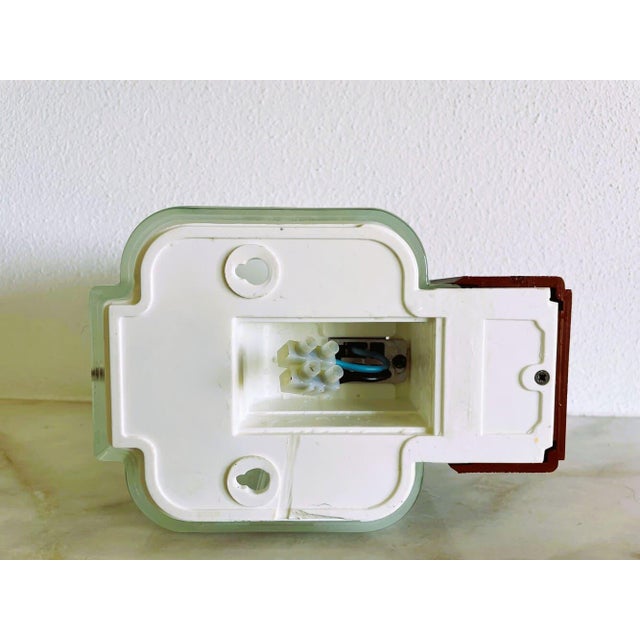 Glass and Wood Wall Light, 1990s For Sale - Image 12 of 13