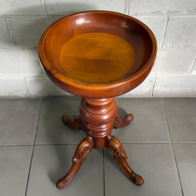 Vintage Tripod Column Planter in Turned Wood, 1960s For Sale - Image 3 of 12