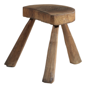 Brutalist Tripod Stool, France, 1950s