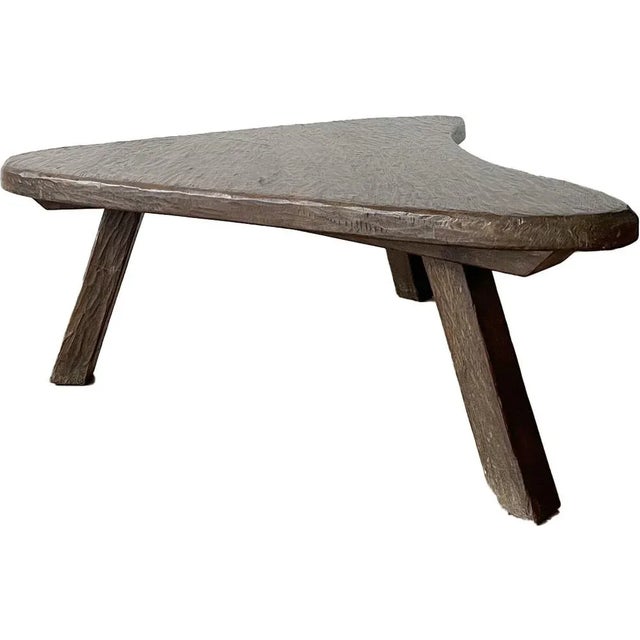 Brown Robust Coffee Table with Boomerang Shaped Top, 1970s For Sale - Image 8 of 8