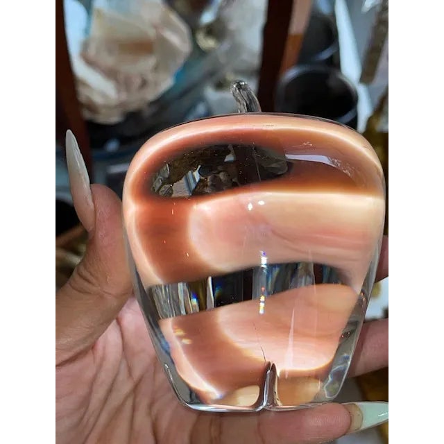 Glass Late 20th Century Steuben Glass Apple by Angus McDougall For Sale - Image 7 of 12