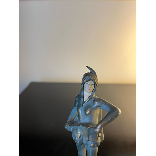 1920s Vintage French Art Deco Bronze Soldier on Marble Base For Sale - Image 5 of 10