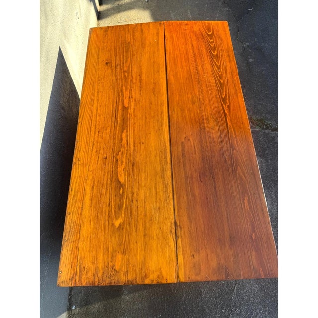 Vintage Wooden Hope Chest W/ Yale Lock – Solid Wood Blanket Chest on Casters For Sale - Image 6 of 17