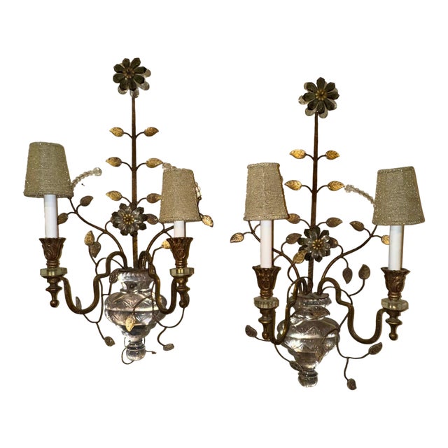 Pair of Italian Banci Firenze Bagues Style Sconces For Sale