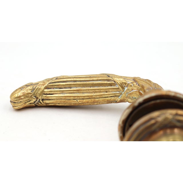 Antique French Brass Lever Door Knob Set For Sale - Image 6 of 6