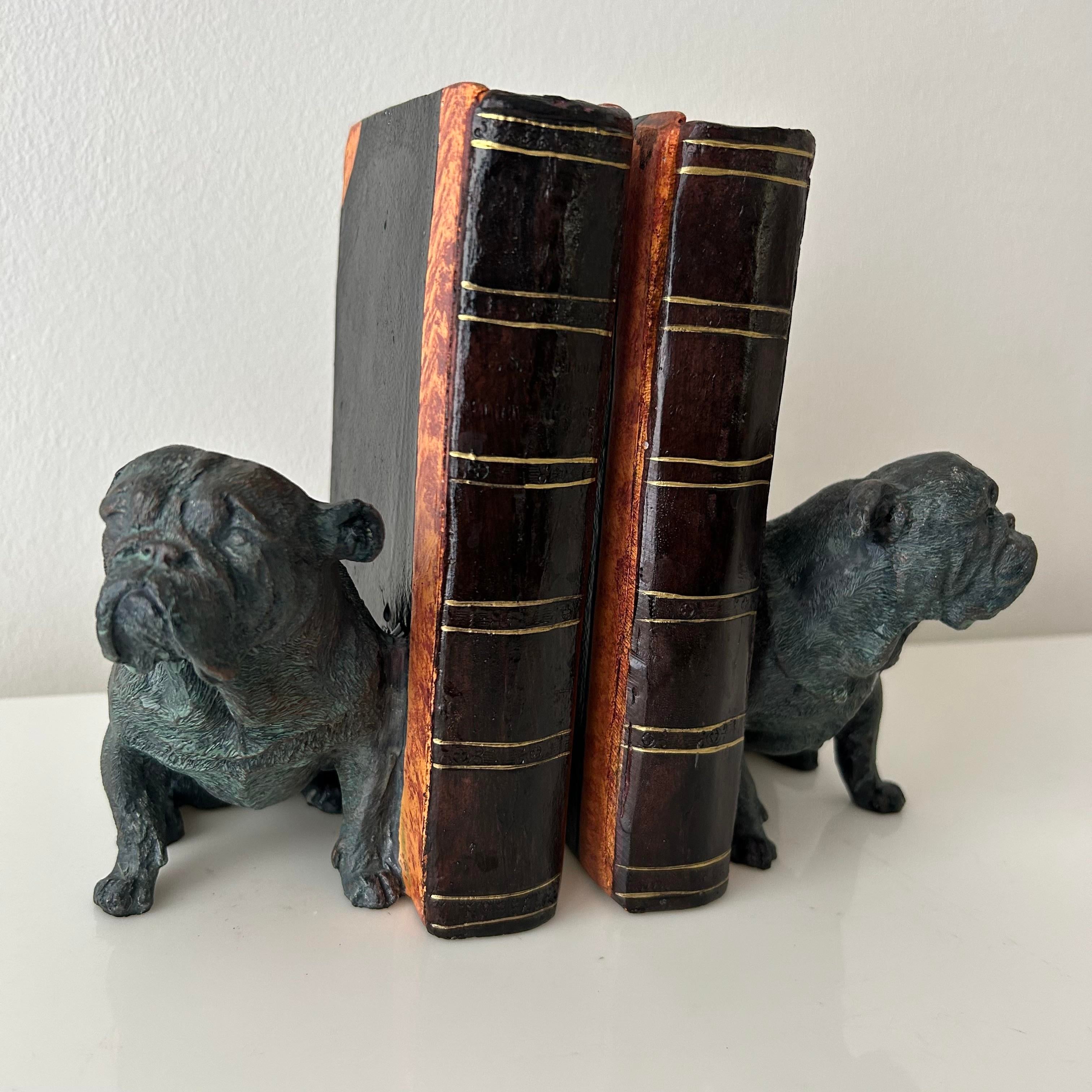 アンティーク ブルドッグ ブックエンド アメリカ Bulldog Bookend pair｜ブルドッグ ブックエンド ペア