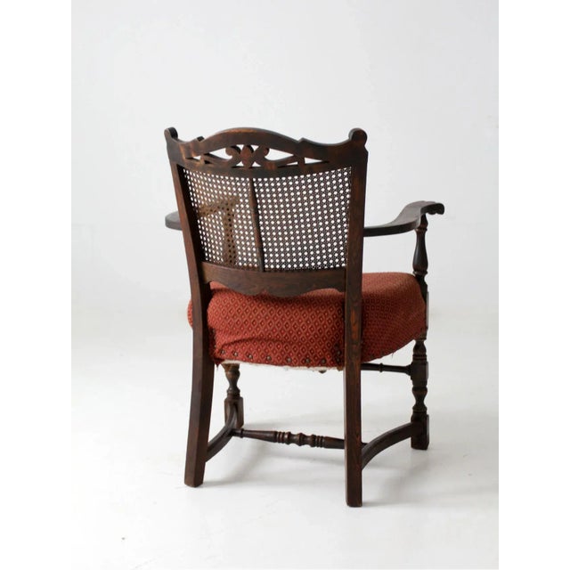 Late 19th Century Antique Louis Xlll Style Armchair With Cane Back For Sale - Image 5 of 13