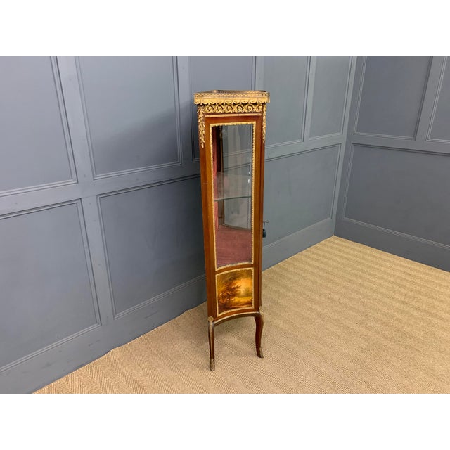 French Mahogany Vitrine by Vernis Martin, 1890 For Sale - Image 12 of 18