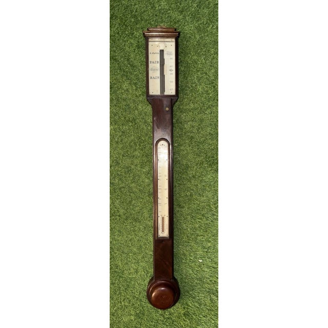 This listing is for an antique English stick barometer by C. Davis Of Leeds. This barometer dates to the early 19th...