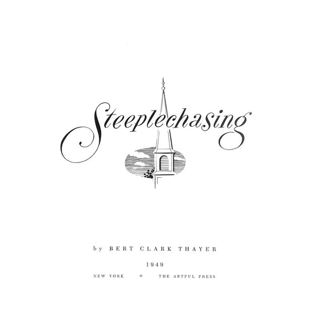 Traditional "Steeplechasing" 1949 Thayer, Bert Clark For Sale - Image 3 of 10