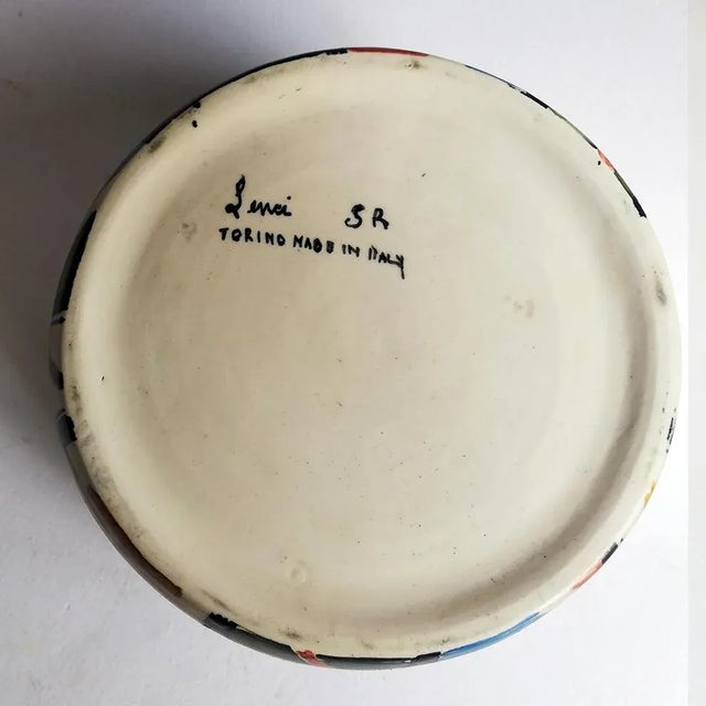 Olive Vintage Ceramic Bowl from Lenci SR, 1940s For Sale - Image 8 of 9