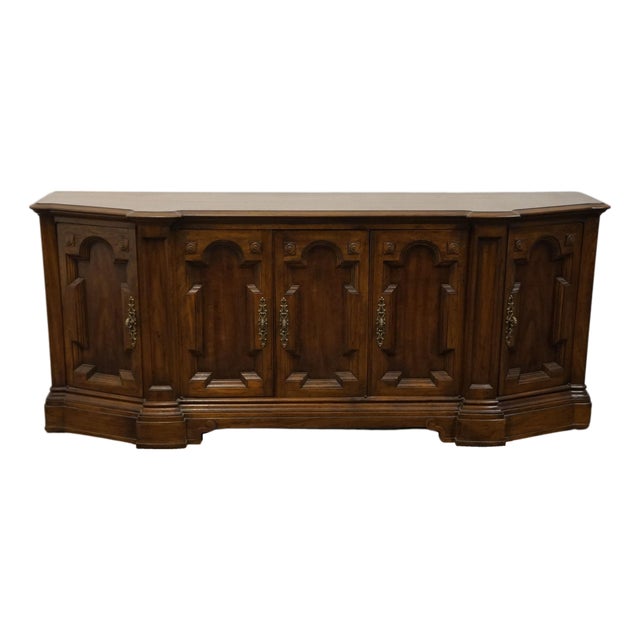 Drexel Heritage Solid Walnut Italian Provincial 78" Buffet Sideboard 559-144 For Sale