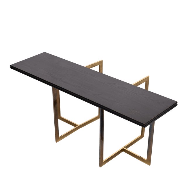 Wood Modular Folding Out Console Table, Italy, 1970s For Sale - Image 7 of 15