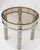 Mid-Century Modern Late 20th Century Chrome Brass Smoked Glass Round Side Table Stand For Sale - Image 3 of 10