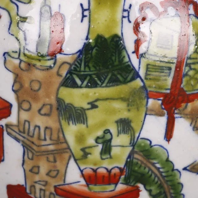 Chinese Vintage Ceramic Pot,Famille Verte Porcelain Tea Jar Hand Painted Flowers Pattern For Sale - Image 10 of 10