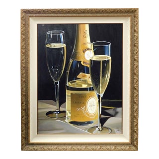 Thomas Stiltz "Champagne of Kings" Wine Giclee Canvas Signed Artwork Framed For Sale