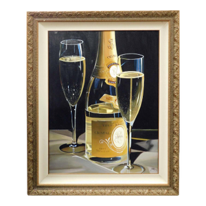 Thomas Stiltz "Champagne of Kings" Wine Giclee Canvas Signed Artwork Framed