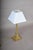 Louis XVI Neoclassical Gilded Brass Fluted Column Table Lamp with Laurel Wreath Relief, Europe, 1930s For Sale - Image 3 of 13