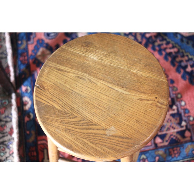 1960s Vintage Handmade Farmhouse Stool For Sale - Image 5 of 11