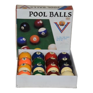 Vintage Victor Professional Complete Set 16 Bakelite Billiard Pool Balls For Sale