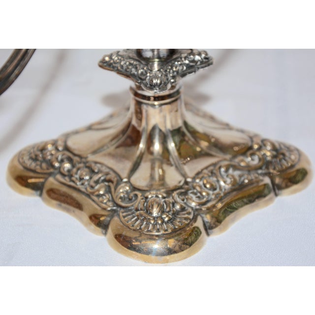 Silver e.g. Webster & Sons International Silver Co. Art Deco Pair of Candelabras For Sale - Image 8 of 13