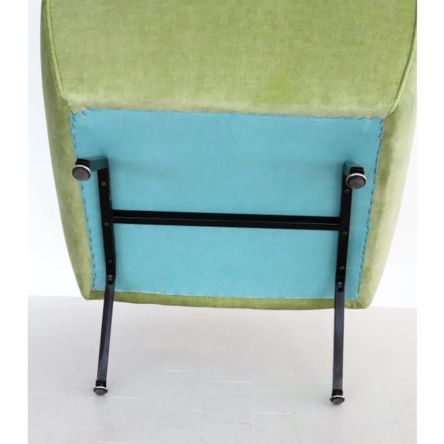 Set of Italian Armchairs in Green Velvet, 1960s For Sale - Image 15 of 16