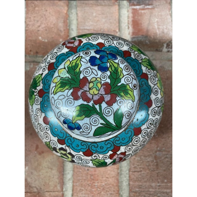 Antique Chinese Cloisonné Ginger Jar For Sale In Chicago - Image 6 of 8