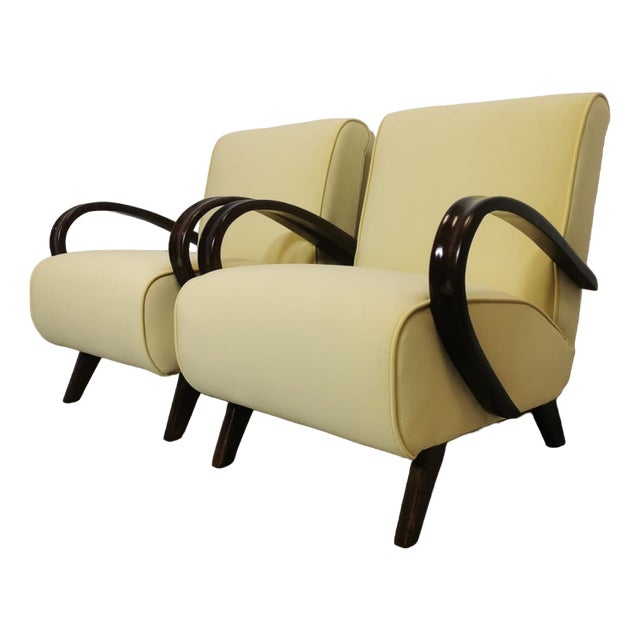 Set of Lounge Chairs by Jindrich Halabala, 1940s For Sale
