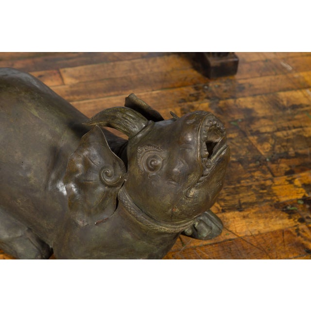 Metal Mid 19th Century Celebes Island Hand-Tooled Temple Monster Sculpture For Sale - Image 7 of 13