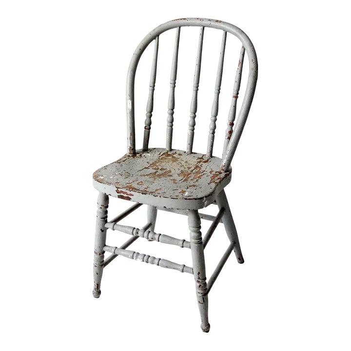 Antique Painted Spindle Back Farmhouse Chair Chairish
