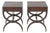 Pair of Regency Mahogany Leather-Top Side Tables With Lyre Bases | Ca. 1830 For Sale