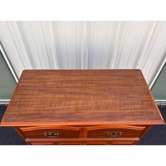 Florida Furniture Pecan 4-Drawer Tall Chest of Drawers For Sale - Image 12 of 12