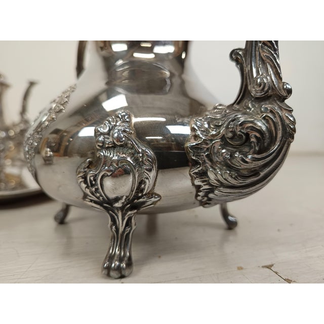 Louis XV Silver-Plated Tea and Coffee Service, Set of 5 For Sale - Image 14 of 18